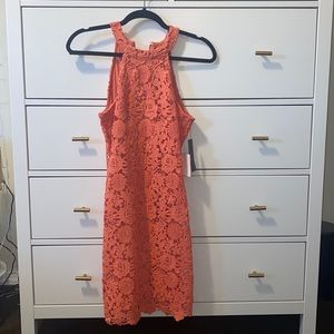 Coral Lace party dress